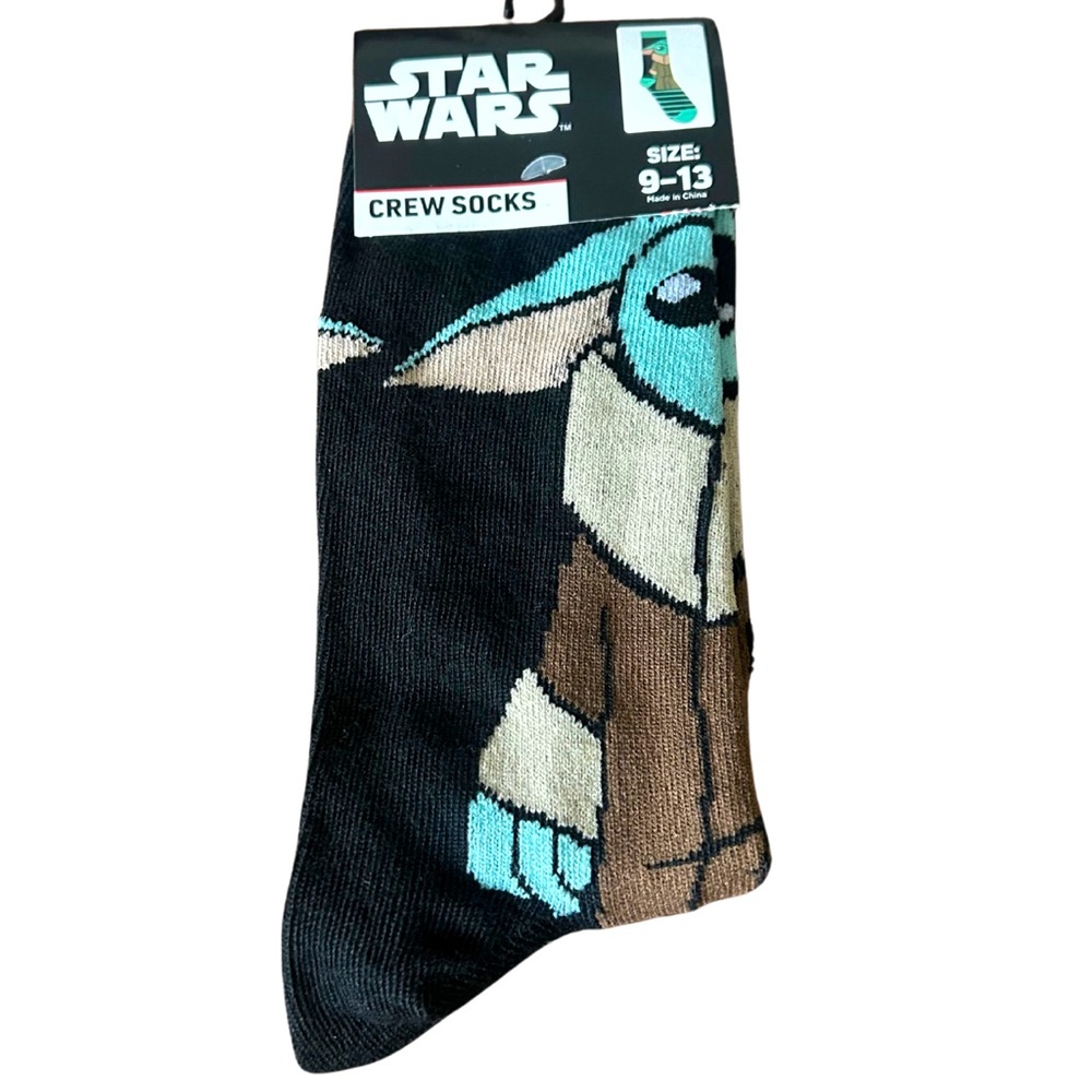 Disney Star Wars The Mandalorian Grogu Crew Socks | Adult O/S | NWT